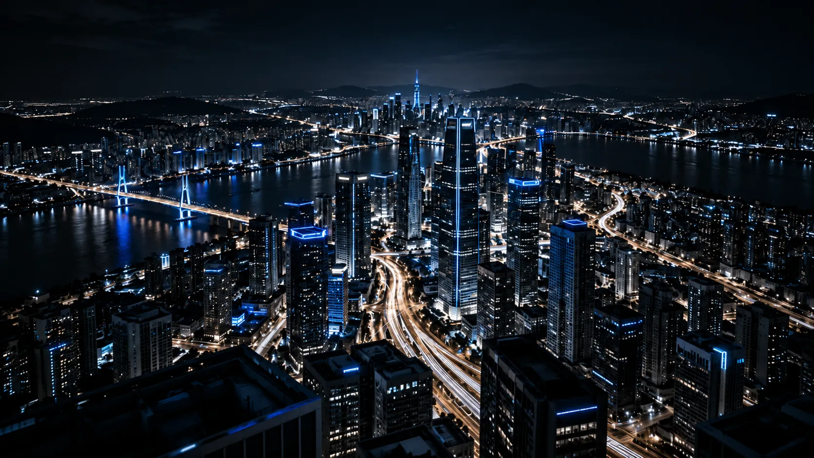 Paisagem urbana noturna
